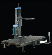 3300-A conveyorized automatic turntable system for shrink wrapper and pallet wrapper applications