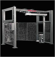 4100 Hercules FS 4 leg Free-Standing front and rear  loading overhead rotary arm shrink wrapper.
