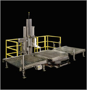 6100-45 CTA heavy duty automatic conveyorized turntable system for pallet wrap and stretch wrap. 6100-45 CTA heavy duty automatic conveyorized turntable system for pallet wrap and stretch wrap.