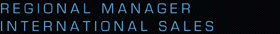 regional manager international sales